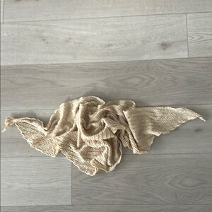 Cream Swim Coverup with Flowing Texture